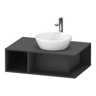 Duravit Meuble sous-lavabo D-Neo 80x55 cm, gris, 1 tiroir, 1 porte, suspendu