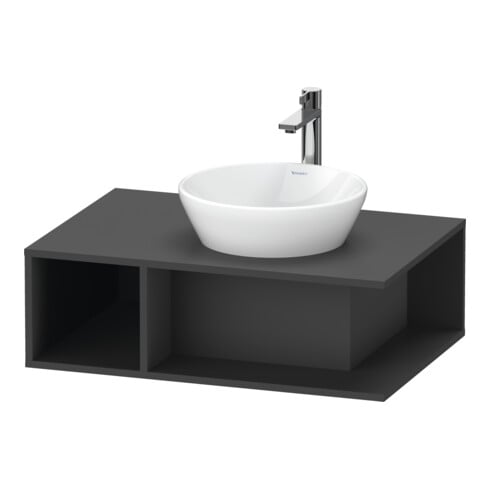 Duravit Meuble sous-lavabo D-Neo 80x55 cm, gris, 1 tiroir, 1 porte, suspendu