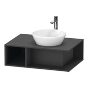 Duravit Meuble sous-lavabo D-Neo 80x55 cm, gris, 1 tiroir, 1 porte, suspendu-1