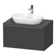 Duravit Meuble sous lavabo D-Neo 80x55 cm, gris, 1 tiroir, 1 porte, suspendu