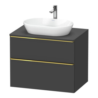 Duravit Meuble sous-lavabo D-Neo 80x55 cm, gris, 2 tiroirs, 1 porte, 1 plan