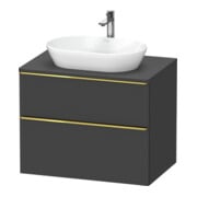Duravit Meuble sous-lavabo D-Neo 80x55 cm, gris, 2 tiroirs, 1 porte, 1 plan