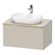 Duravit Meuble sous-lavabo D-Neo 80x55 cm, gris polaire/Taupe mat, 1 tiroir, 1 porte, suspendu