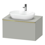 Duravit Meuble sous-lavabo D-Neo 80x55 cm, gris poli/gris mat, 1 tiroir, 1 plateau, suspendu