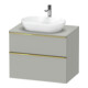 Duravit Meuble sous lavabo D-Neo 80x55 cm, gris poli/gris mat, 2 tiroirs, 1 porte, 1 plan-1