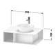 Duravit Meuble sous lavabo D-Neo 80x55 cm, N d, 1 tiroir, 1 console, suspendu