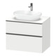 Duravit Meuble sous lavabo D-Neo 80x55 cm, noir/blanc, 2 tiroirs, 1 porte, 1 plan-1