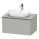 Duravit Meuble sous lavabo D-Neo 80x55 cm, noir/gris mat, 1 tiroir, 1 porte, suspendu-1