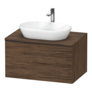 Duravit Meuble sous lavabo D-Neo 80x55 cm, noir/noisette d, 1 tiroir, 1 porte, suspendu-1