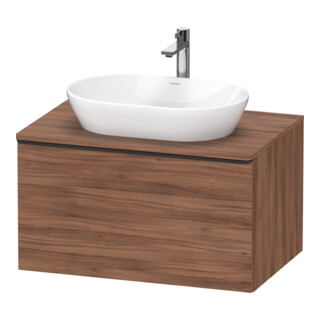 Duravit Meuble sous lavabo D-Neo 80x55 cm, noir/noisette N, 1 tiroir, 1 porte, suspendu