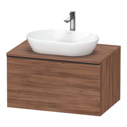 Duravit Meuble sous lavabo D-Neo 80x55 cm, noir/noisette N, 1 tiroir, 1 porte, suspendu