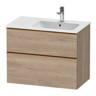 Duravit Meuble sous lavabo D-Neo 81x46,2 cm, 1 porte, B D, blanc marbré/Ei