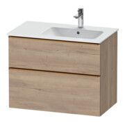 Duravit Meuble sous lavabo D-Neo 81x46,2 cm, 1 porte, B D, blanc marbré/Ei