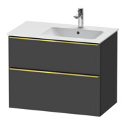 Duravit Meuble sous-lavabo D-Neo 81x46,2 cm, 1 porte, B D, gris poli/graphite mat