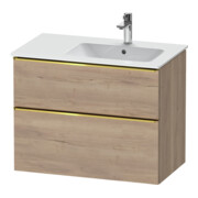 Duravit Meuble sous lavabo D-Neo 81x46,2 cm, 1 porte, B D, gris poli/Marbre œuf