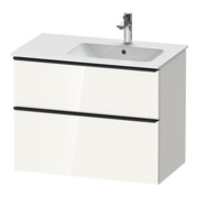 Duravit Meuble sous lavabo D-Neo 81x46,2 cm, 1 porte, B D, noir/blanc brillant
