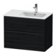 Duravit Meuble sous lavabo D-Neo 81x46,2 cm, 1 porte, B D, noir/chêne noir-1