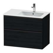 Duravit Meuble sous lavabo D-Neo 81x46,2 cm, 1 porte, B D, noir/chêne noir