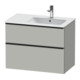 Duravit Meuble sous-lavabo D-Neo 81x46,2 cm, 1 porte, B D, noir/gris mat-1
