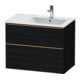 Duravit Meuble sous lavabo D-Neo 81x46,2 cm, 1 porte, B R, chêne noir mat-1