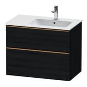 Duravit Meuble sous lavabo D-Neo 81x46,2 cm, 1 porte, B R, chêne noir mat