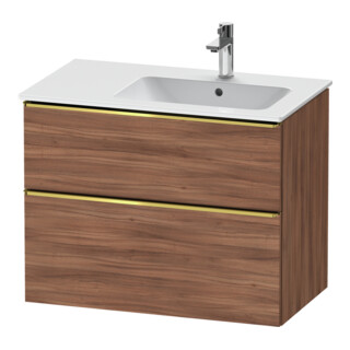 Duravit Meuble sous lavabo D-Neo 81x46,2 cm, 1 porte, B R, chêne poli/noisette nat.