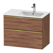 Duravit Meuble sous lavabo D-Neo 81x46,2 cm, 1 porte, B R, chêne poli/noisette nat.