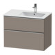 Duravit Meuble sous lavabo D-Neo 81x46,2 cm, 1 porte, B R, ES basalt mat-1
