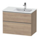 Duravit Meuble sous lavabo D-Neo 81x46,2 cm, 1 porte, B R, ES marbré œuf-1