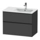 Duravit Meuble sous-lavabo D-Neo 81x46,2 cm, 1 porte, B R, noir/Grap ma-1