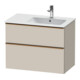 Duravit Meuble sous-lavabo D-Neo 81x46,2 cm, 1 porte, B R, taupe mat-1