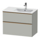 Duravit Meuble sous-lavabo D-Neo 81x46,2 cm, 1 porte, BR, bronze mat/gris-1