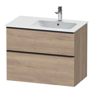 Duravit Meuble sous-lavabo D-Neo 81x46,2 cm, 1 porte, D G, noir/œuf marbré