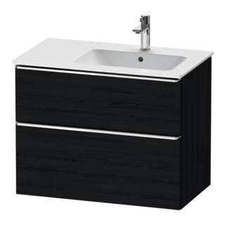 Duravit Meuble sous-lavabo D-Neo 81x46,2 cm, 1 porte, Droit, chr/chêne noir
