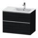 Duravit Meuble sous-lavabo D-Neo 81x46,2 cm, 1 porte, Droit, chr/chêne noir-1