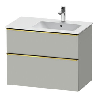 Duravit Meuble sous-lavabo D-Neo 81x46,2 cm, 1 porte, Droit, Or poli/Gris mat