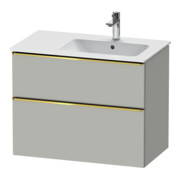 Duravit Meuble sous-lavabo D-Neo 81x46,2 cm, 1 porte, Droit, Or poli/Gris mat