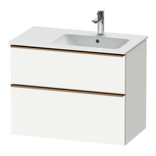 Duravit Meuble sous lavabo D-Neo 81x46,2 cm, 1 porte, droite, bronzé mat/blanc