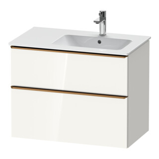 Duravit Meuble sous-lavabo D-Neo 81x46,2 cm, 1 porte, droite, bronze mat/blanc brillant