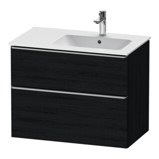 Duravit Meuble sous lavabo D-Neo 81x46,2 cm, 1 porte, droite, chêne noir finition mate