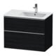 Duravit Meuble sous lavabo D-Neo 81x46,2 cm, 1 porte, droite, chêne noir finition mate-1