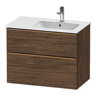 Duravit Meuble sous lavabo D-Neo 81x46,2 cm, 1 porte, droite, chêne/noisette foncé