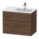 Duravit Meuble sous lavabo D-Neo 81x46,2 cm, 1 porte, droite, chêne/noisette foncé-1
