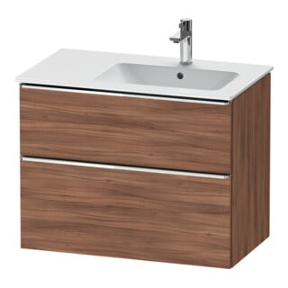 Duravit Meuble sous-lavabo D-Neo 81x46,2 cm, 1 porte, droite, chromé/noisette naturel