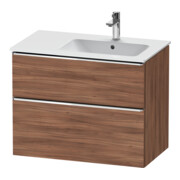 Duravit Meuble sous-lavabo D-Neo 81x46,2 cm, 1 porte, droite, chromé/noisette naturel