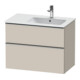 Duravit Meuble sous-lavabo D-Neo 81x46,2 cm, 1 porte, droite, ES taupe mat-1