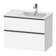 Duravit Meuble sous-lavabo D-Neo 81x46,2 cm, 1 porte, droite, noir/blanc ma-1