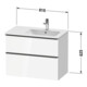 Duravit Meuble sous-lavabo D-Neo 81x46,2 cm, 1 porte, droite, noir/blanc ma-4