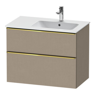 Duravit Meuble sous lavabo D-Neo 81x46,2 cm, 1 porte, droite, or poli/lin