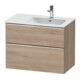 Duravit Meuble sous-lavabo D-Neo 81x46,2 cm, 1 porte, Dte, chr/chêne marbré-1